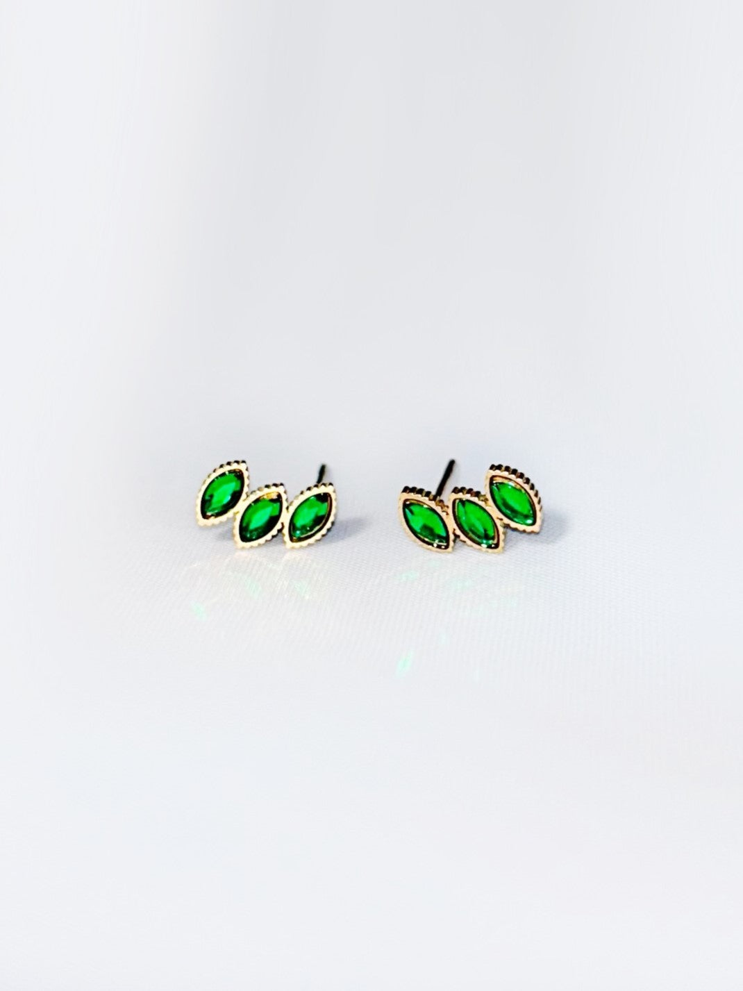 Boucles d'oreilles Gouttes vertes