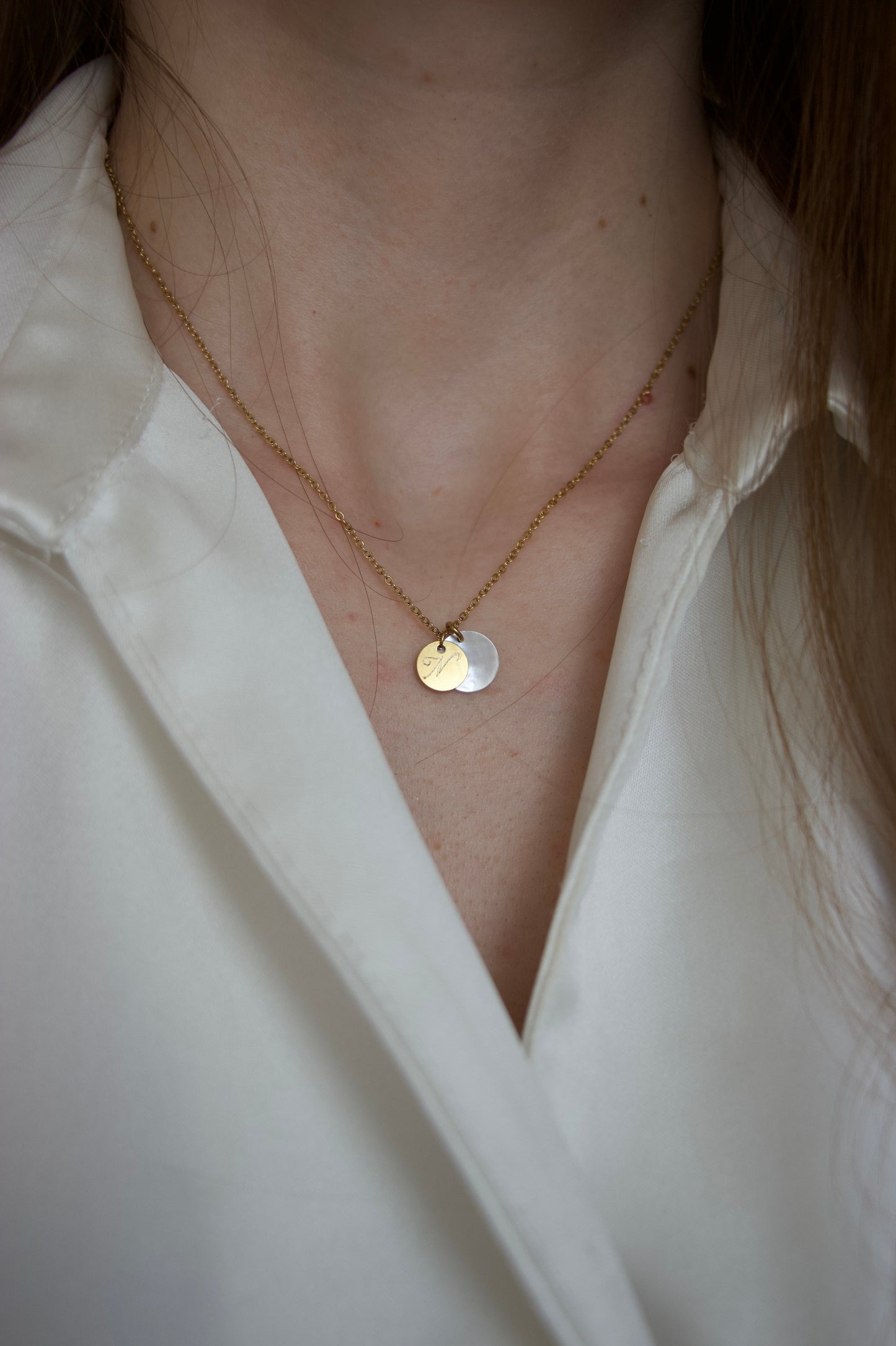 Collier gravure - Nacré