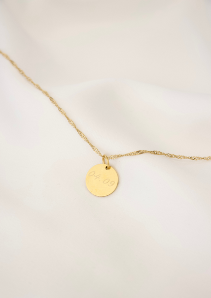 Collier gravure - Fil d'Or